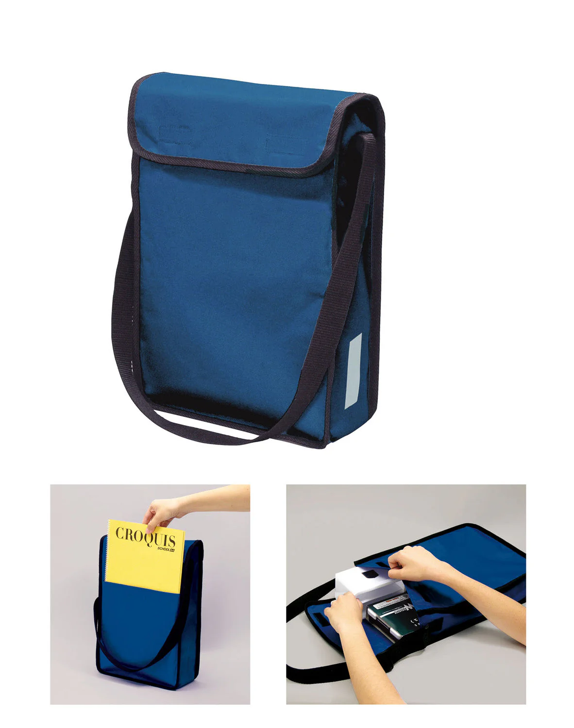 A4 shoulder sketch bag navy