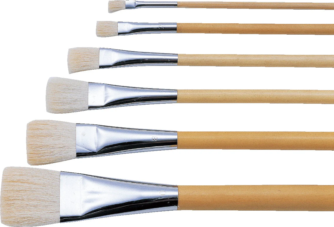 Flat brush (for posters, white hair) size 0
