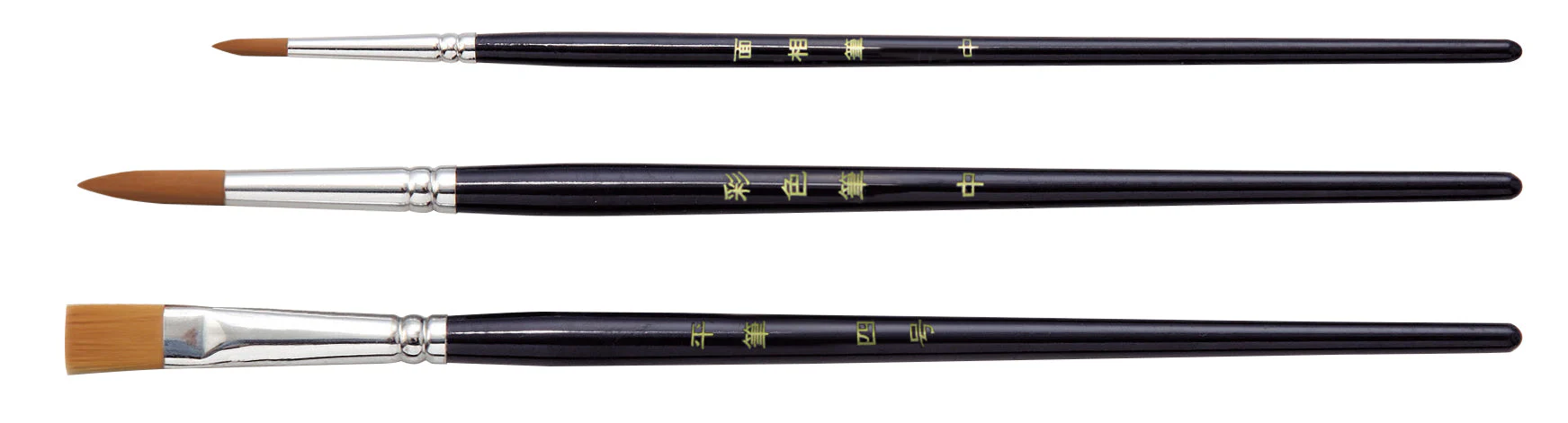 High quality wooden shaft design brush set of 3