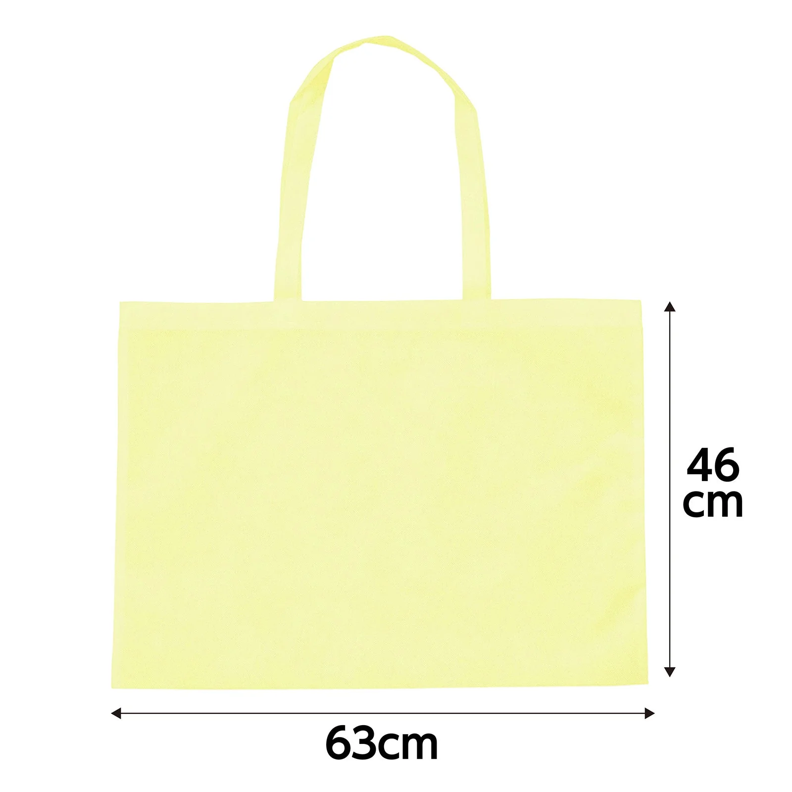 Work storage bag made of large non-woven fabric, light yellow - Image 6