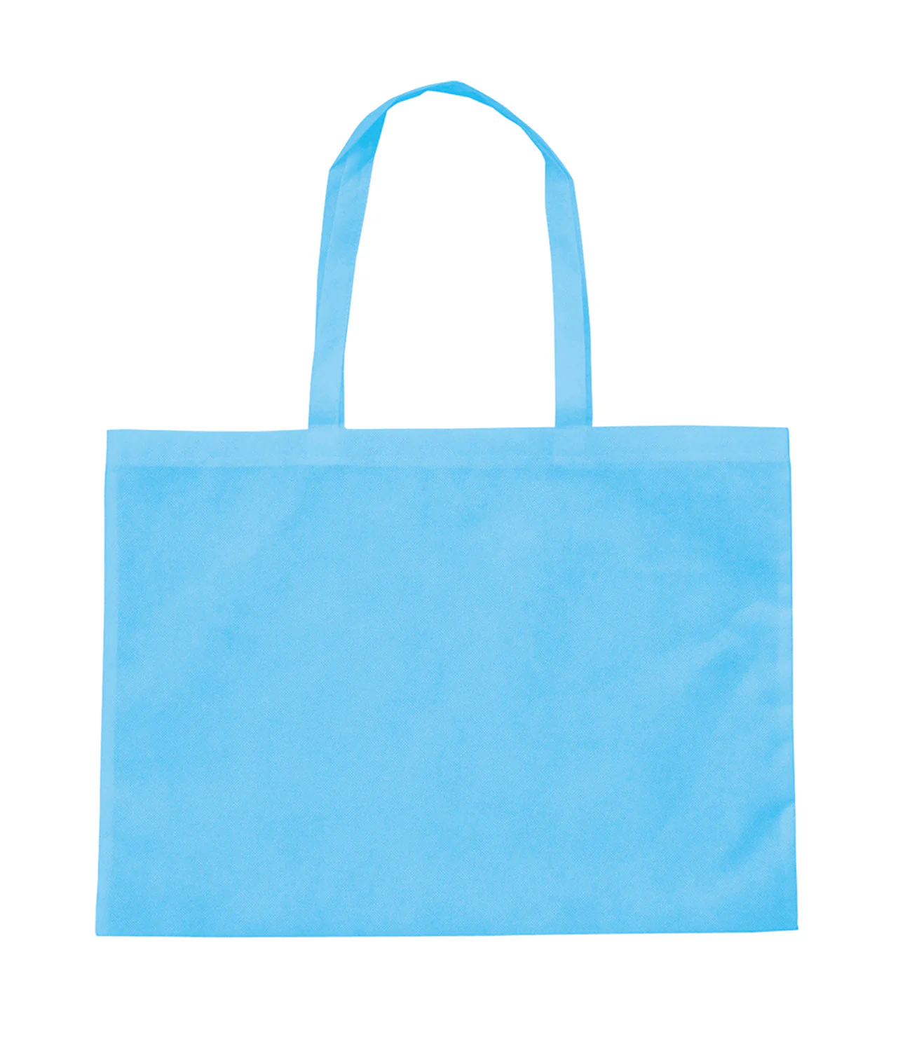 Work back made of non-woven fabric, large with gusset (5cm), light blue