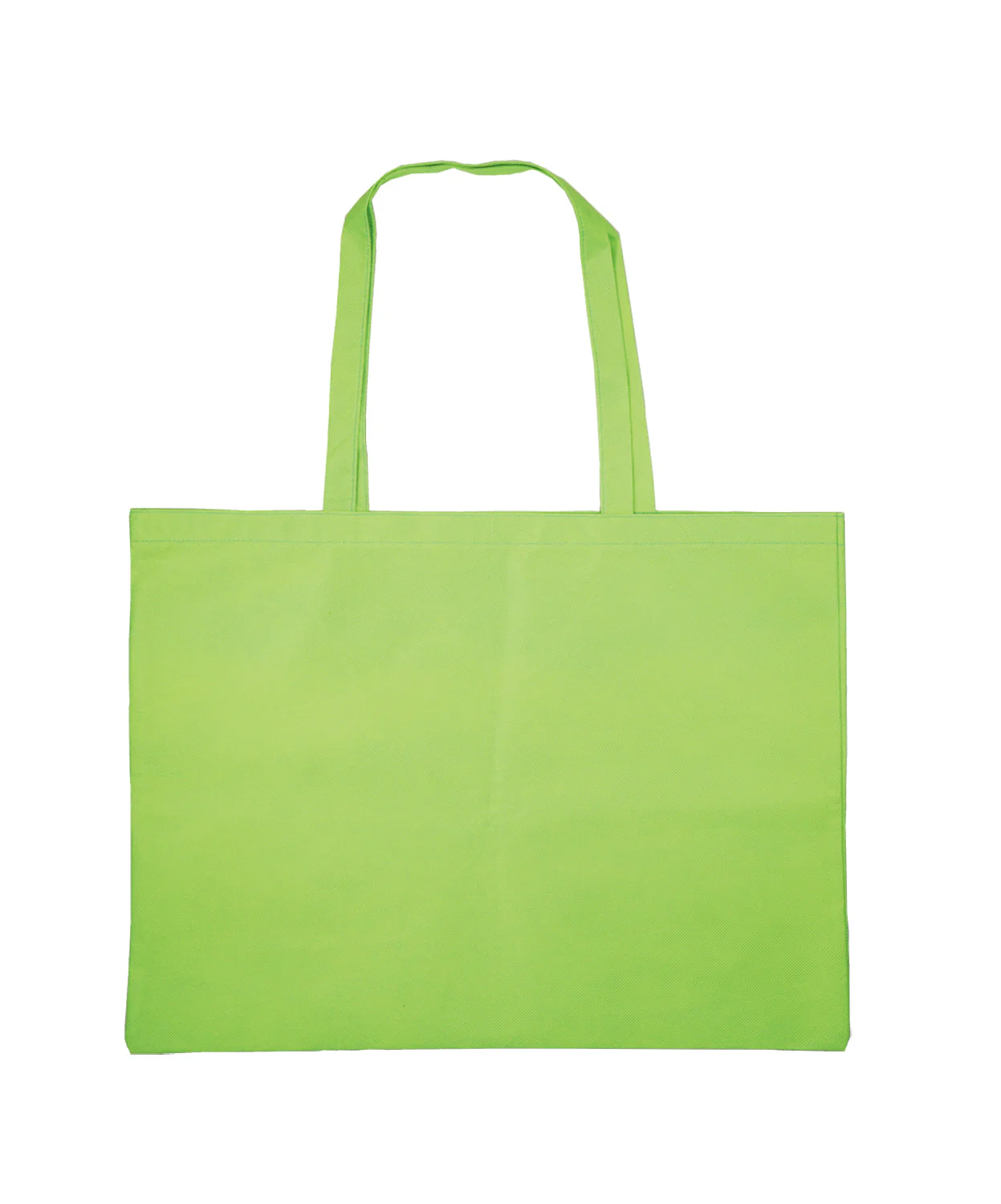 Work bag made of non-woven fabric, large with gusset (5cm), yellow-green