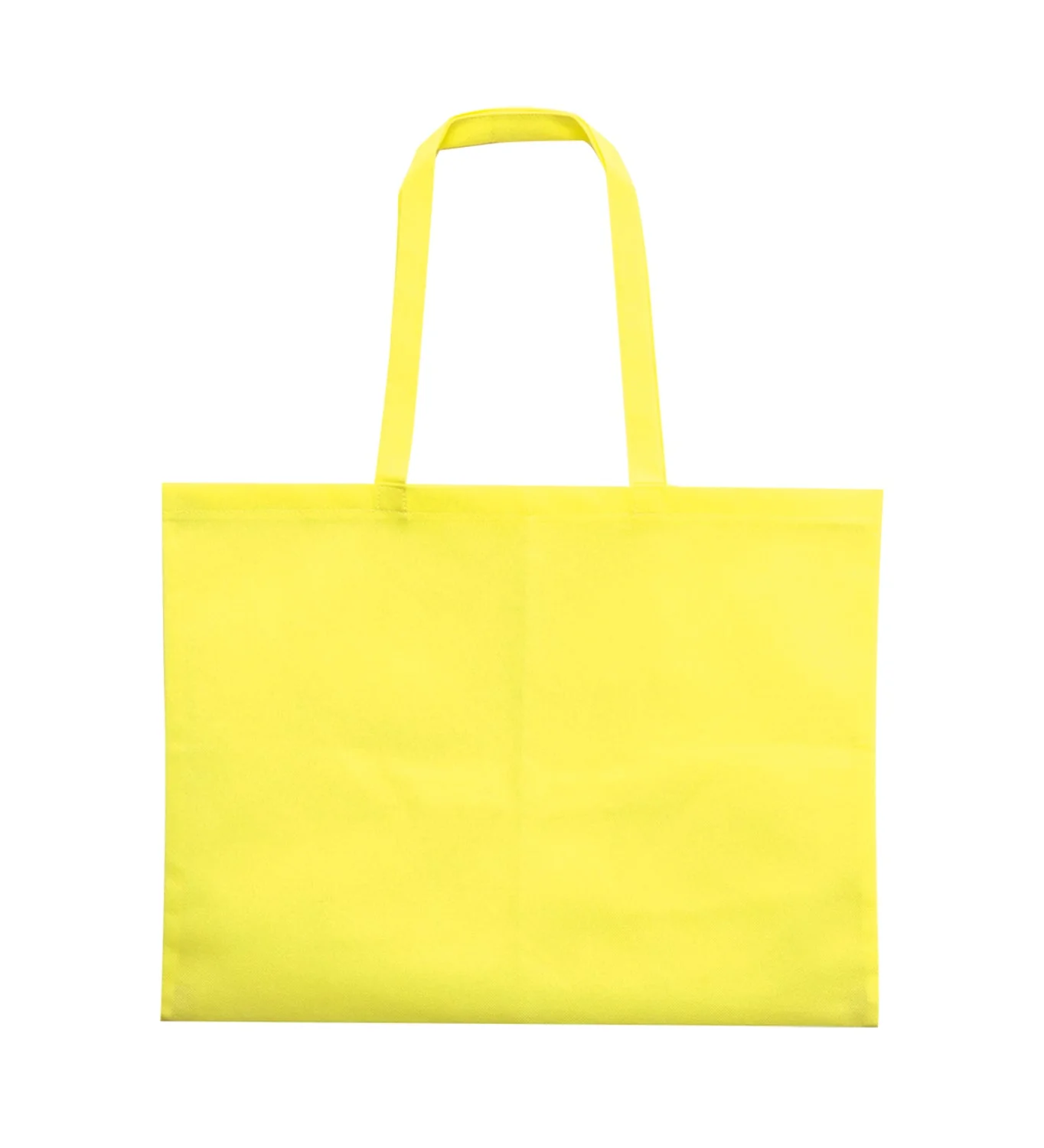 Work bag made of non-woven fabric, large with gusset (5cm), light yellow