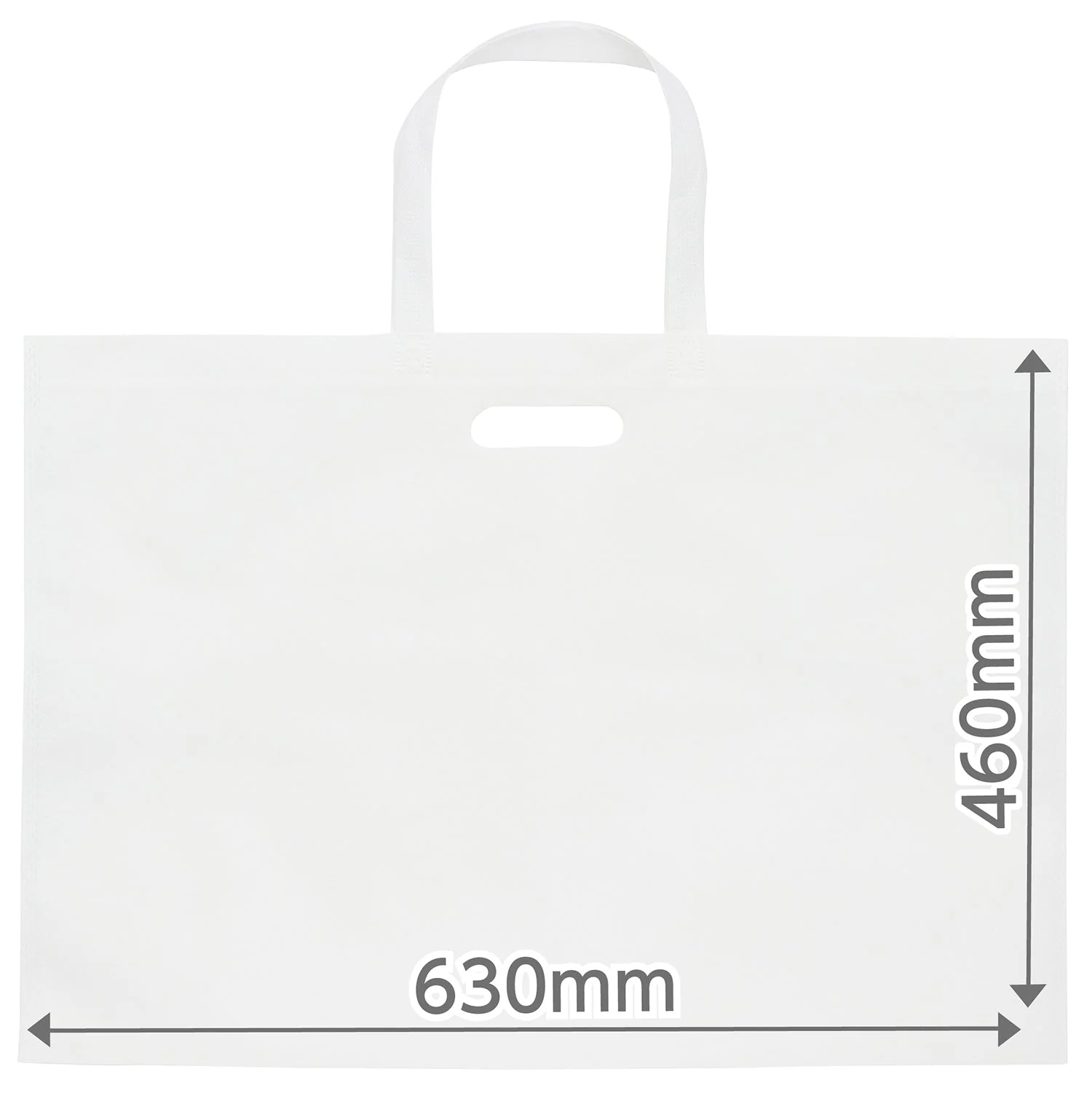 Large work storage bag with hole in the handle, white - Image 2
