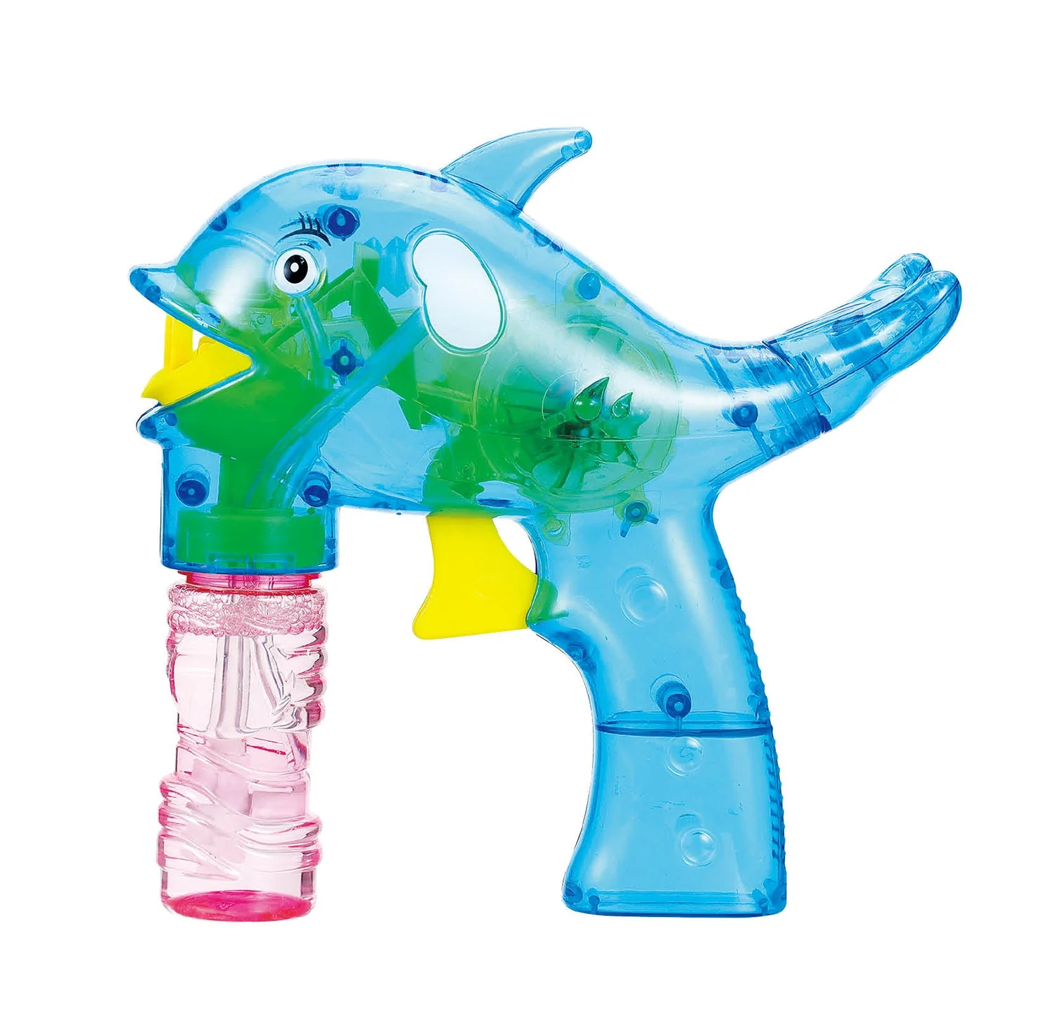 Flashing bubble gun