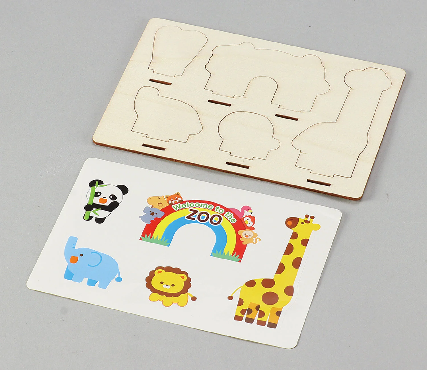 Wooden assembly card B6 exciting animal - Image 3