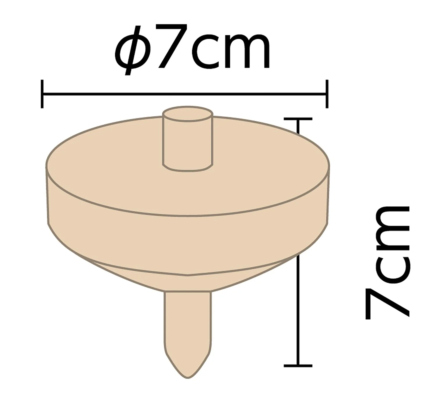 Wooden sesame (with string) uncolored φ70 - Image 3