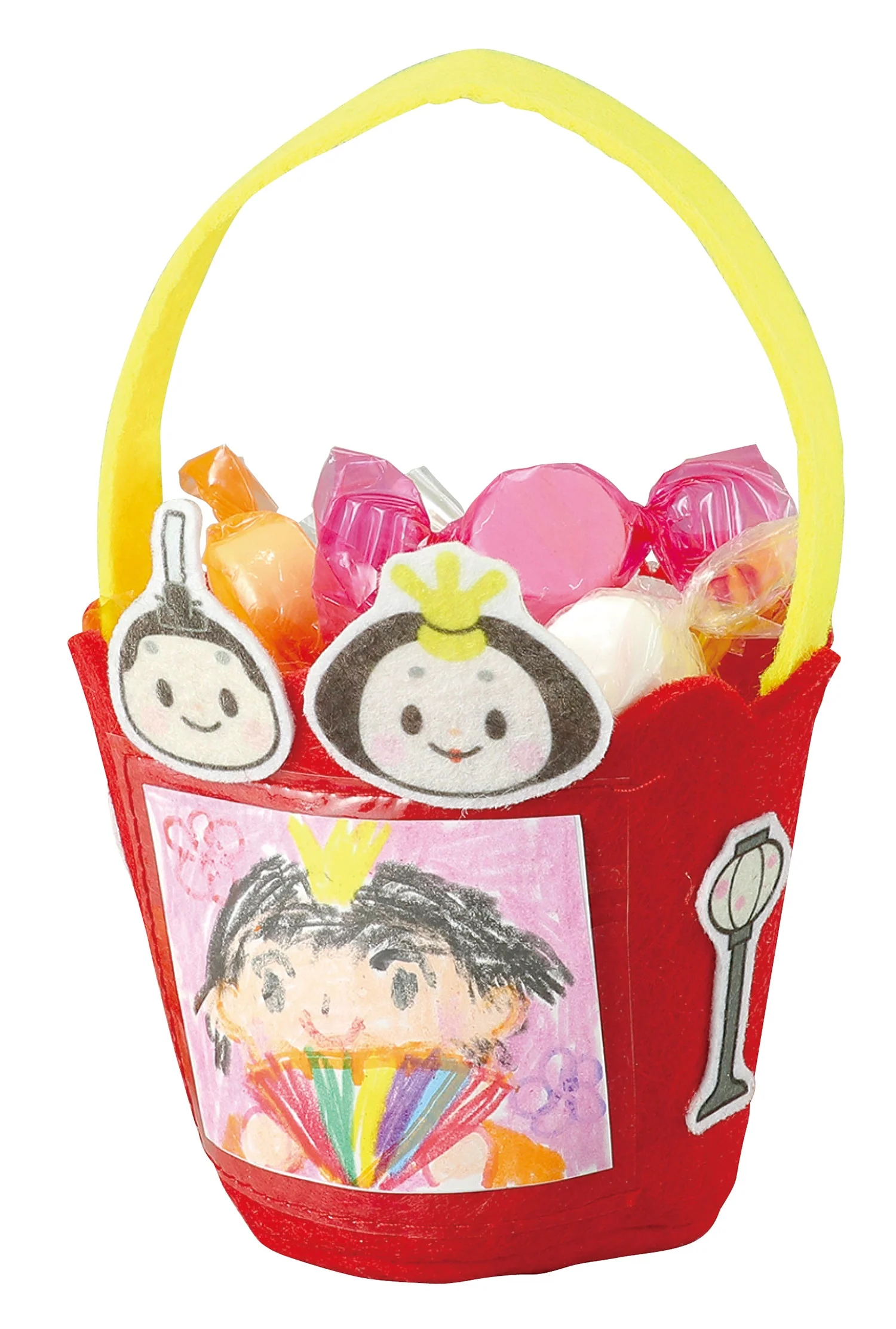 Bucket-shaped felt doll case - Image 3