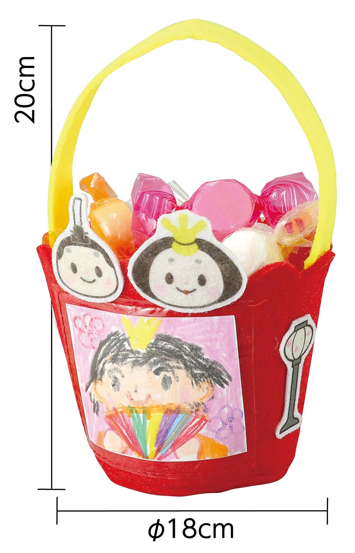 Bucket-shaped felt doll case - Image 4