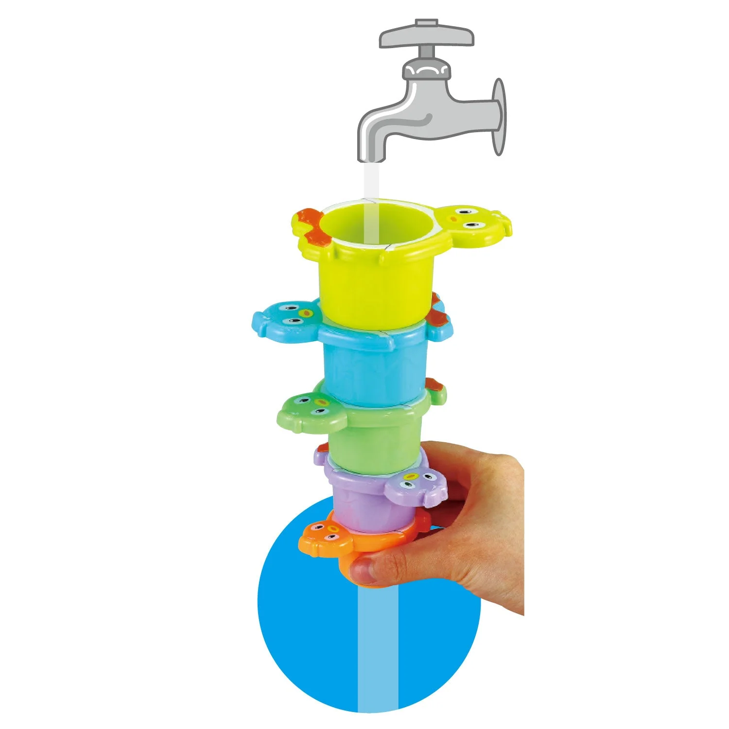 Colorful penguin shower cup - Image 4