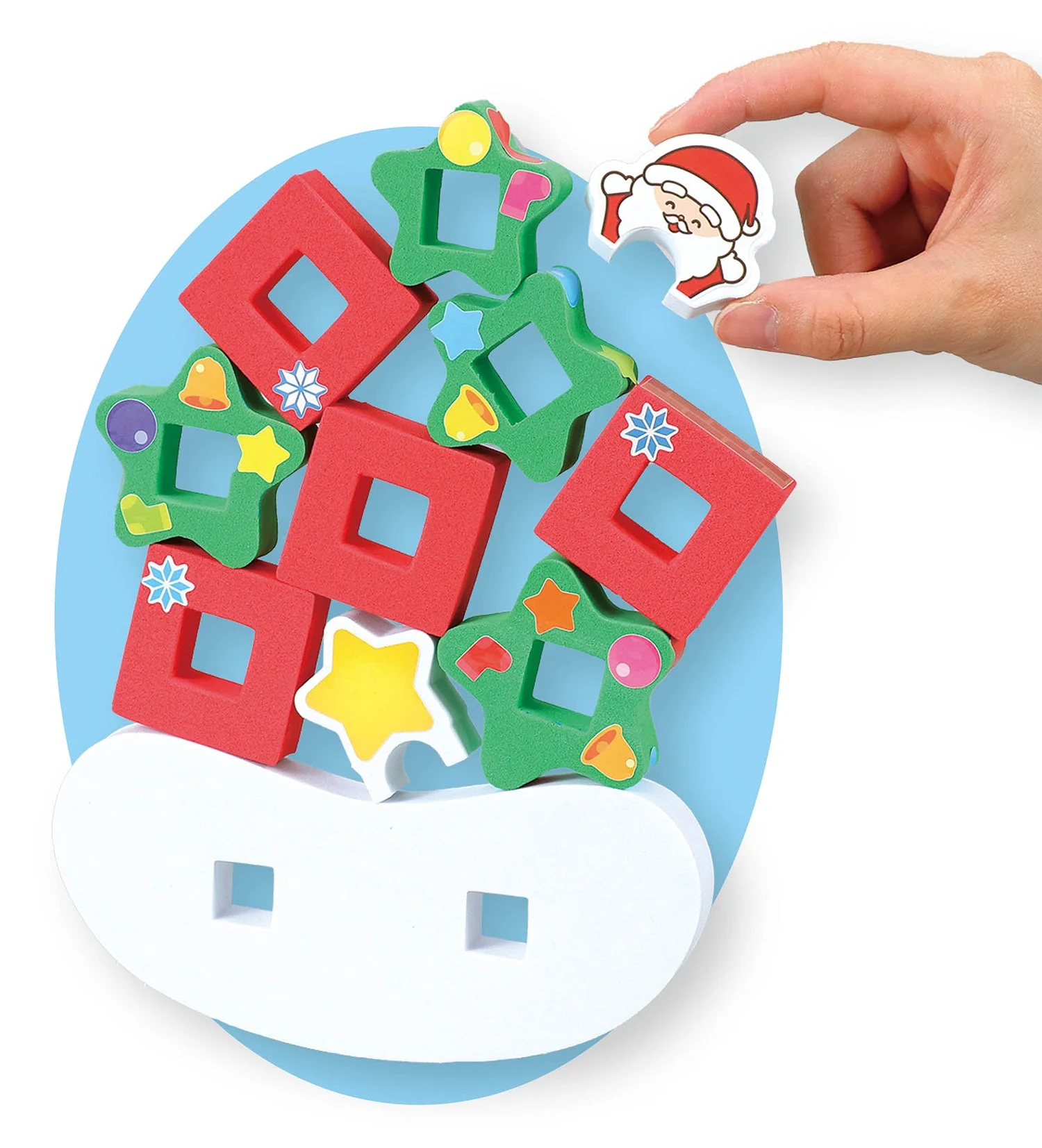 Tree and Santa stick and balance game