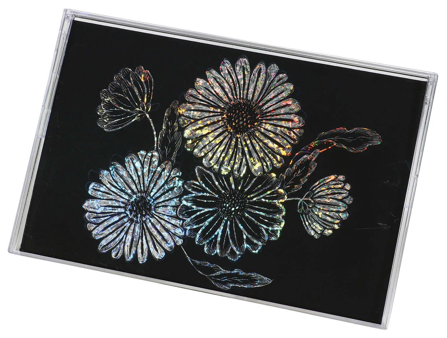 Hologram scratch board with folding case