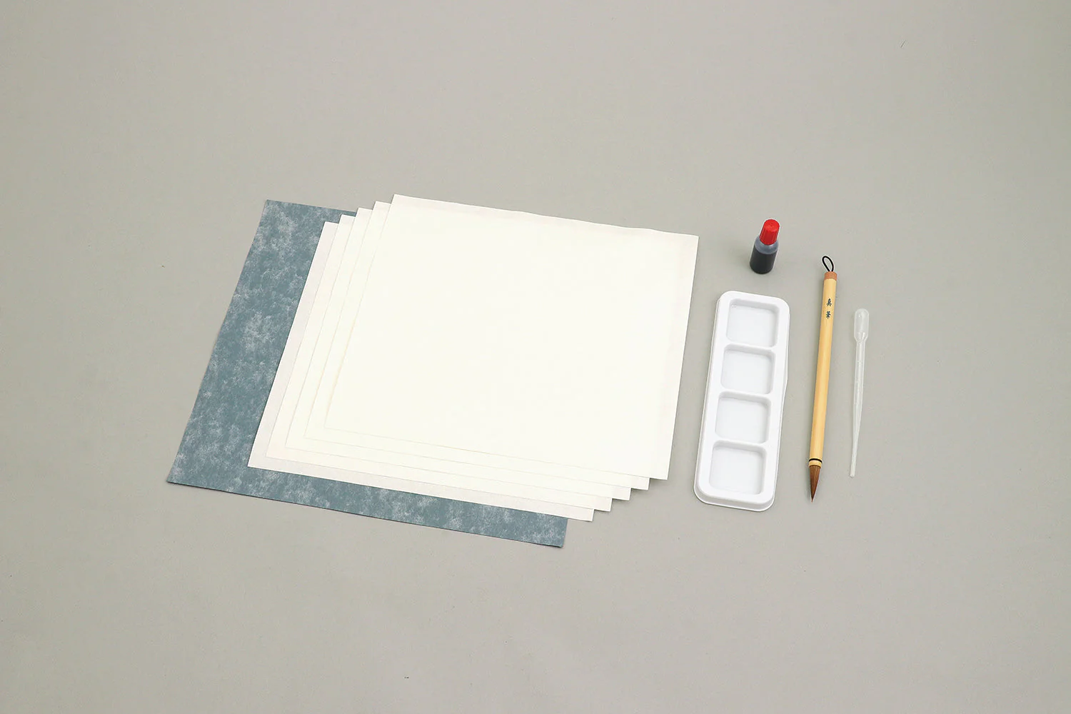 Ink painting personal set with coloring brush and display mount