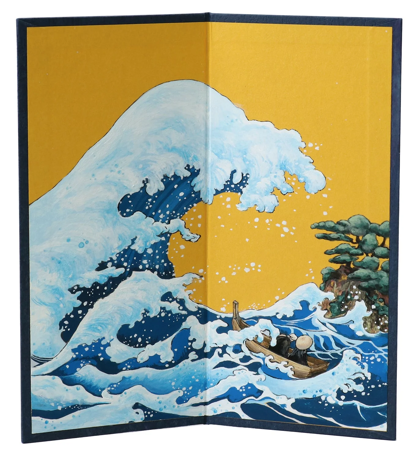 Gold folding screen (two pieces) small