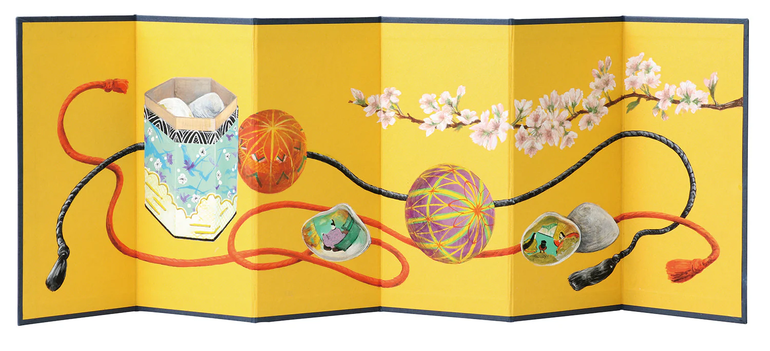 Gold folding screen (six pieces) small