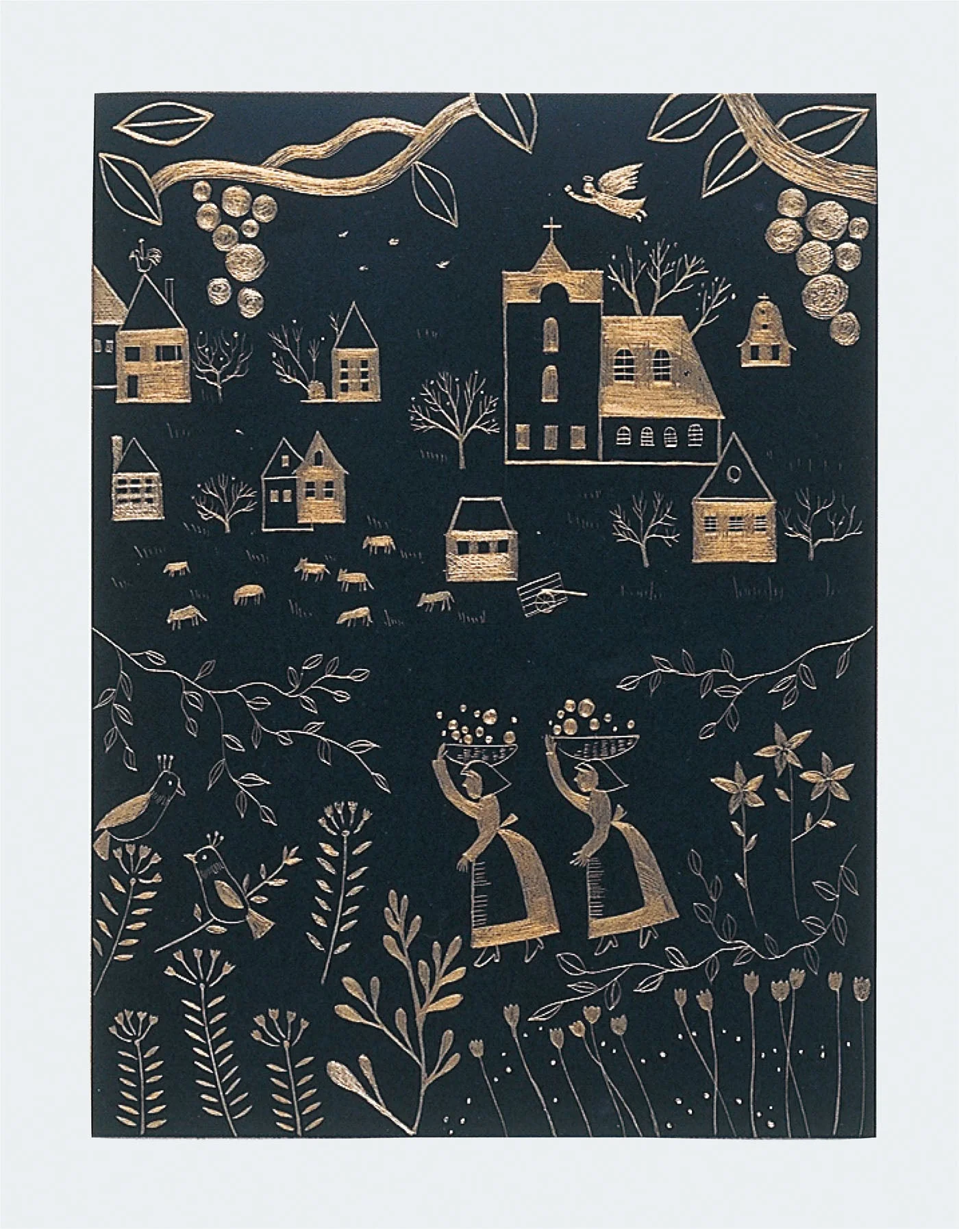 Scribble craft brass plate