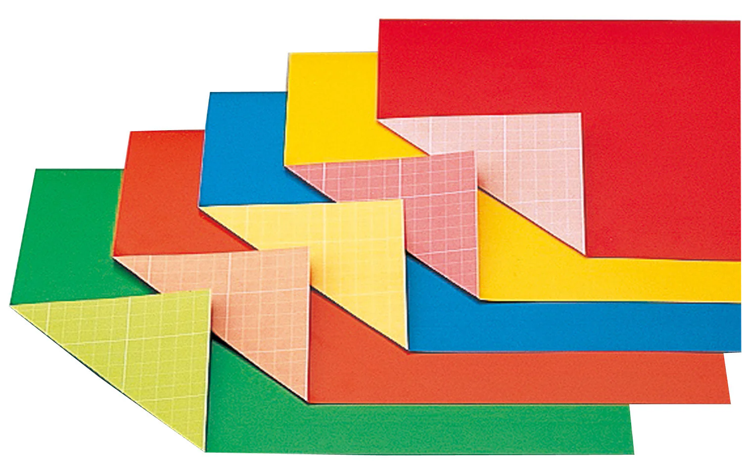 New double-sided color graph paper, 4-cut, thin, 5-sheet set - Image 2