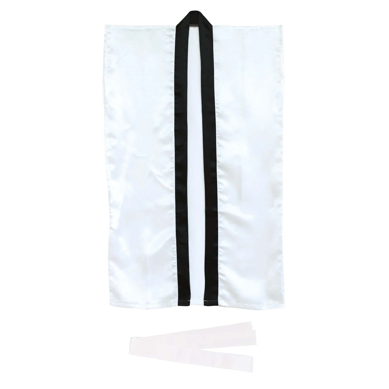 Soft satin long happy S white (with headband)