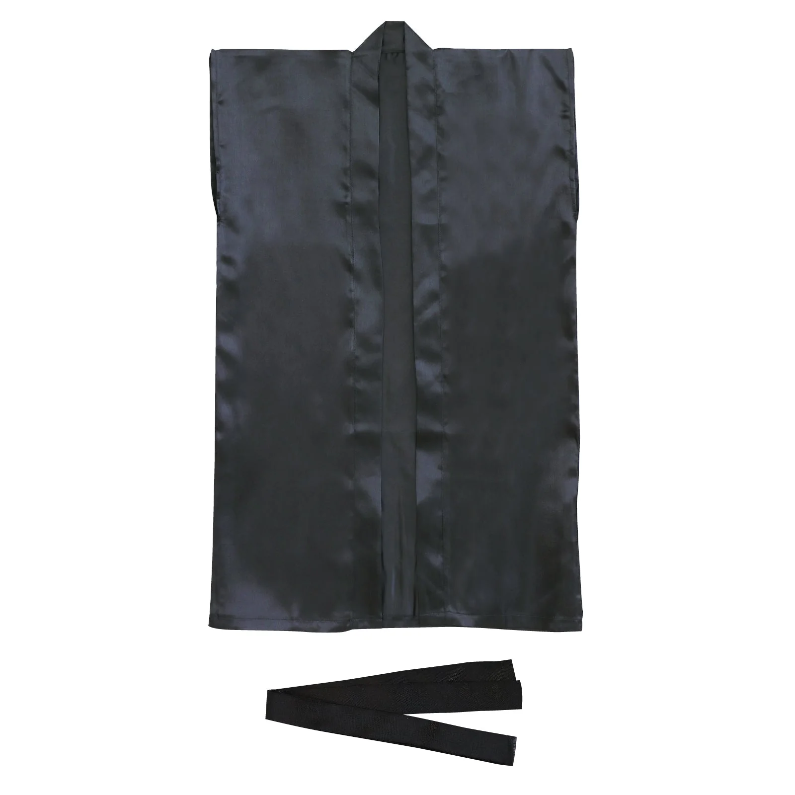 Soft satin long happy S black (with headband)