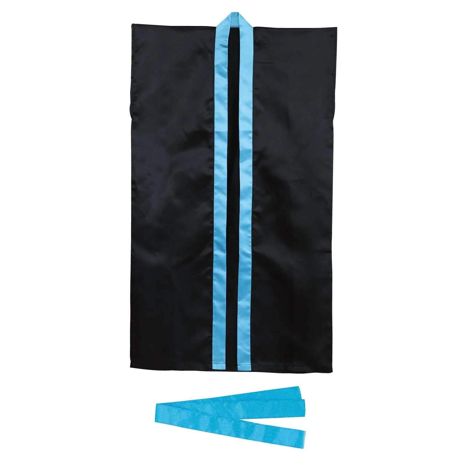 Soft satin long happy S black/blue collar (with headband)