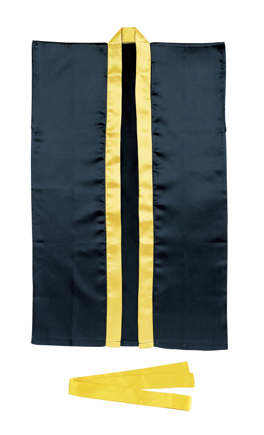 Soft satin long happy S black/gold collar (with headband)