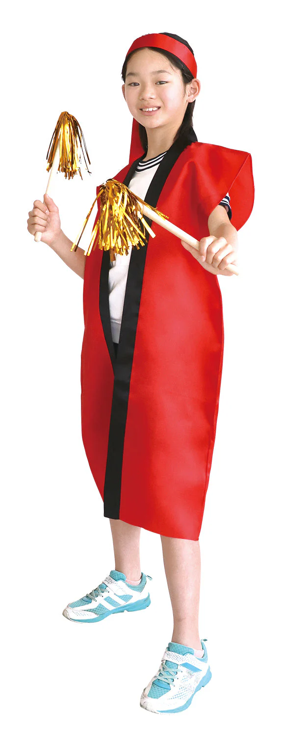 Soft satin long hip L black/red collar (with headband) - Image 2