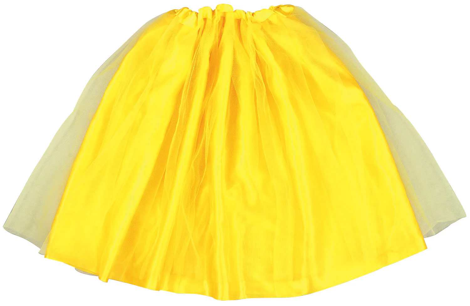 Satin frilly skirt yellow