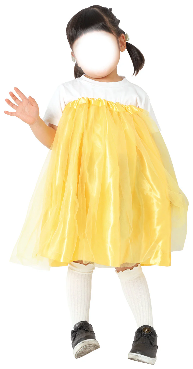 Satin frilly skirt yellow - Image 3