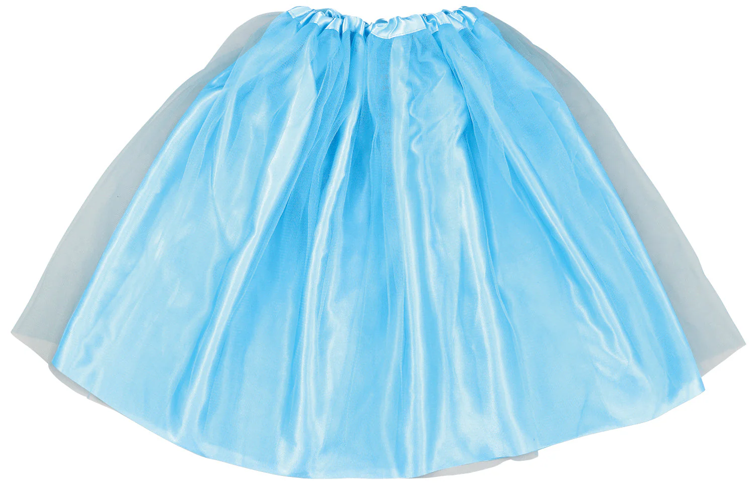 Satin frilly skirt blue