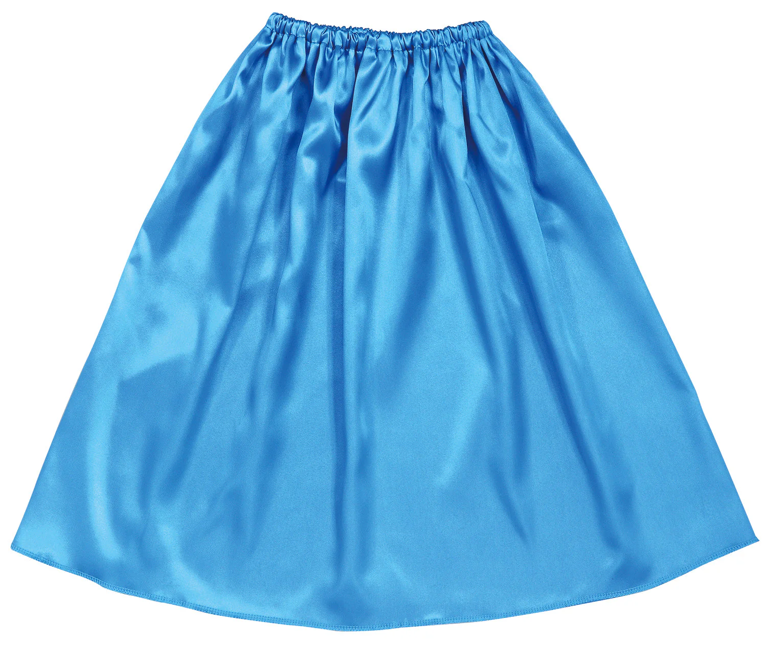 Soft satin jacket/skirt straight blue