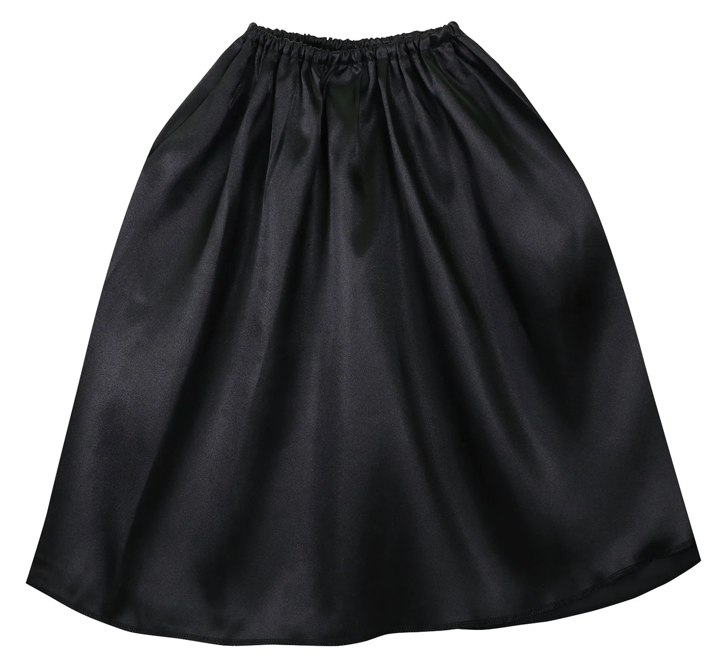 Soft satin jacket/skirt straight black
