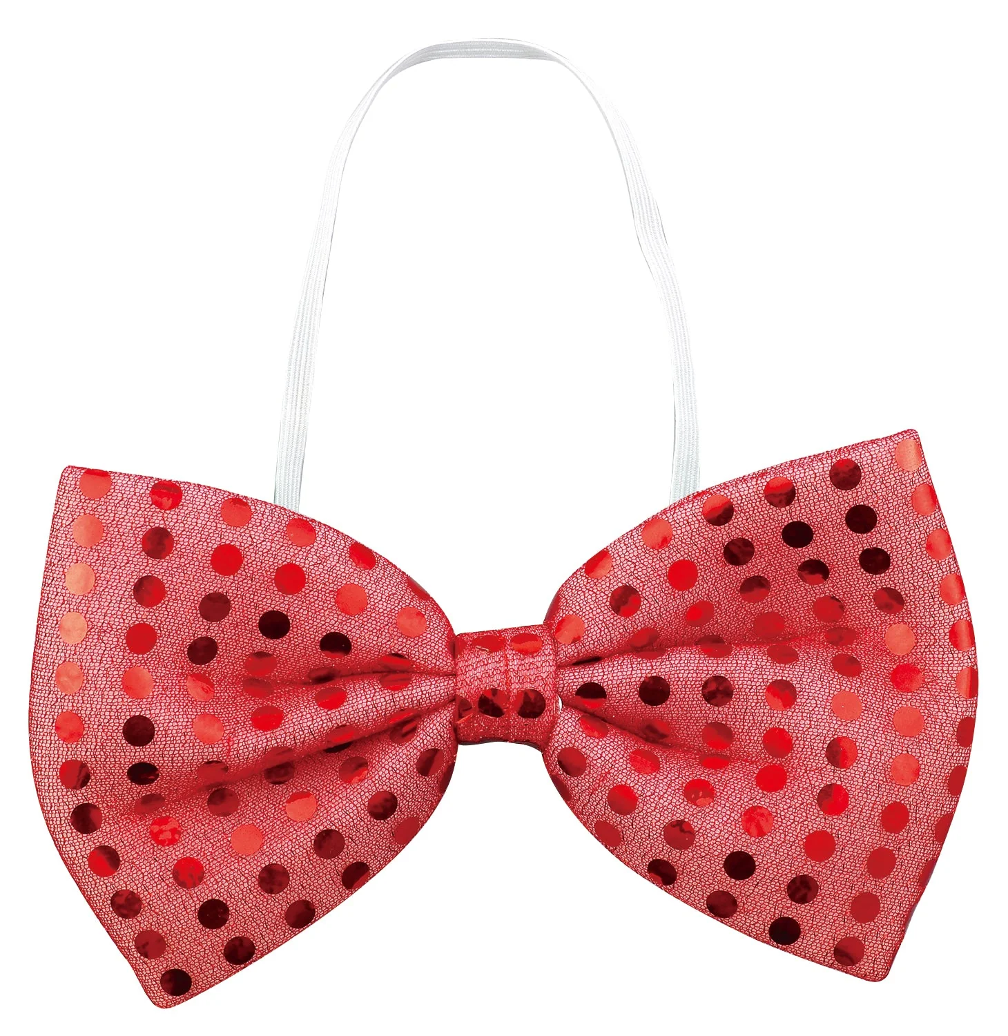 Costume set (sparkling butterfly neck tie red, glitter hat black) - Image 4