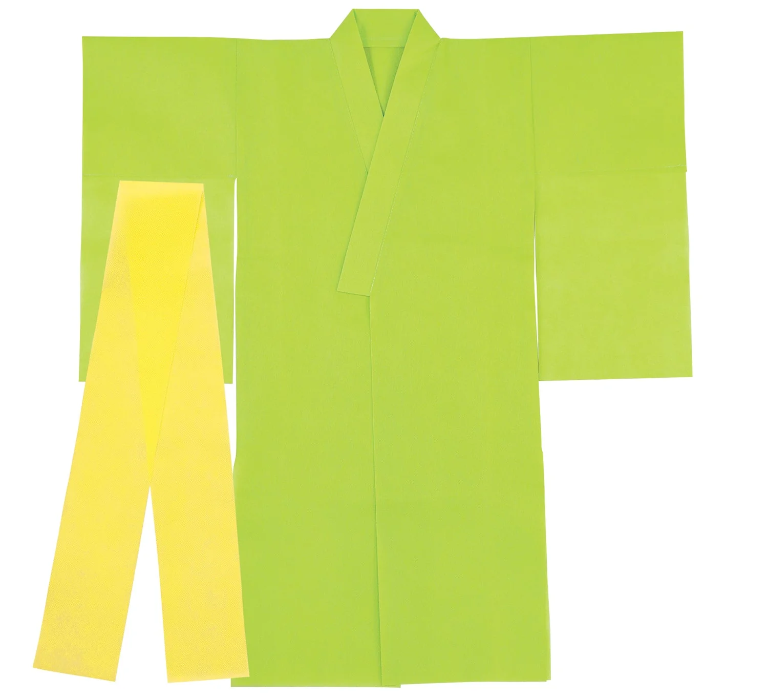 Costume base kimono (with sleeves) yellow green