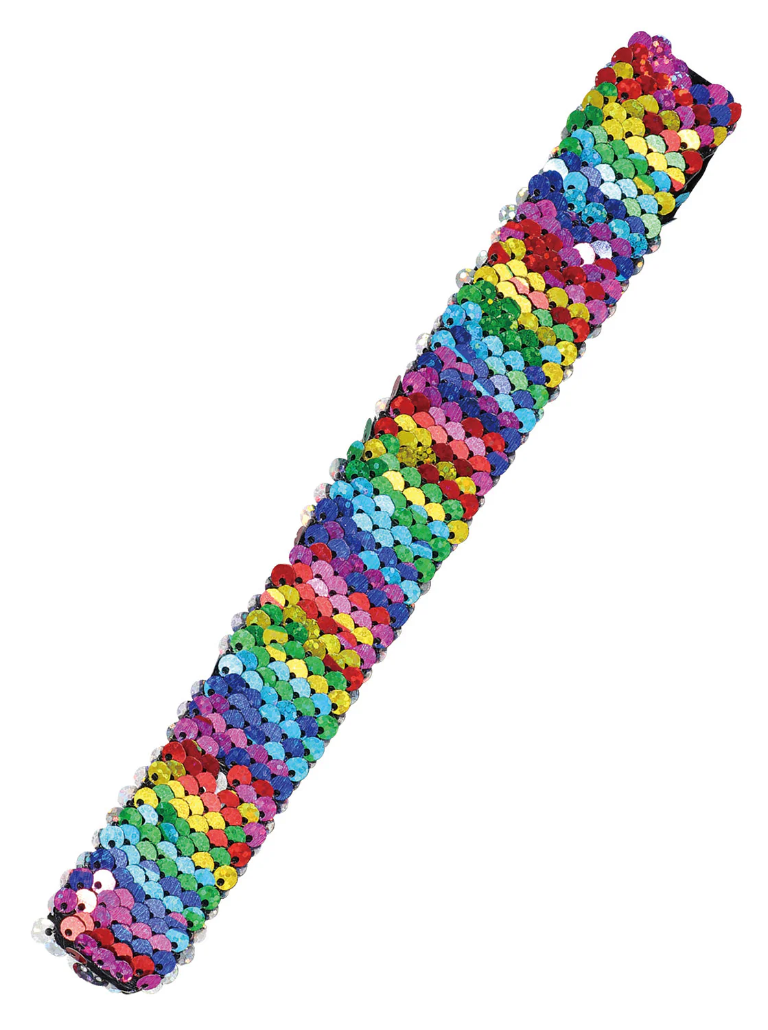 Sequin list band rainbow & silver