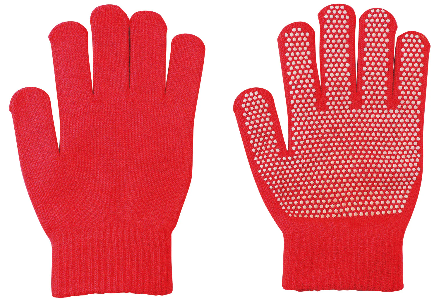 Colored stretchy gloves, large, non-slip, red