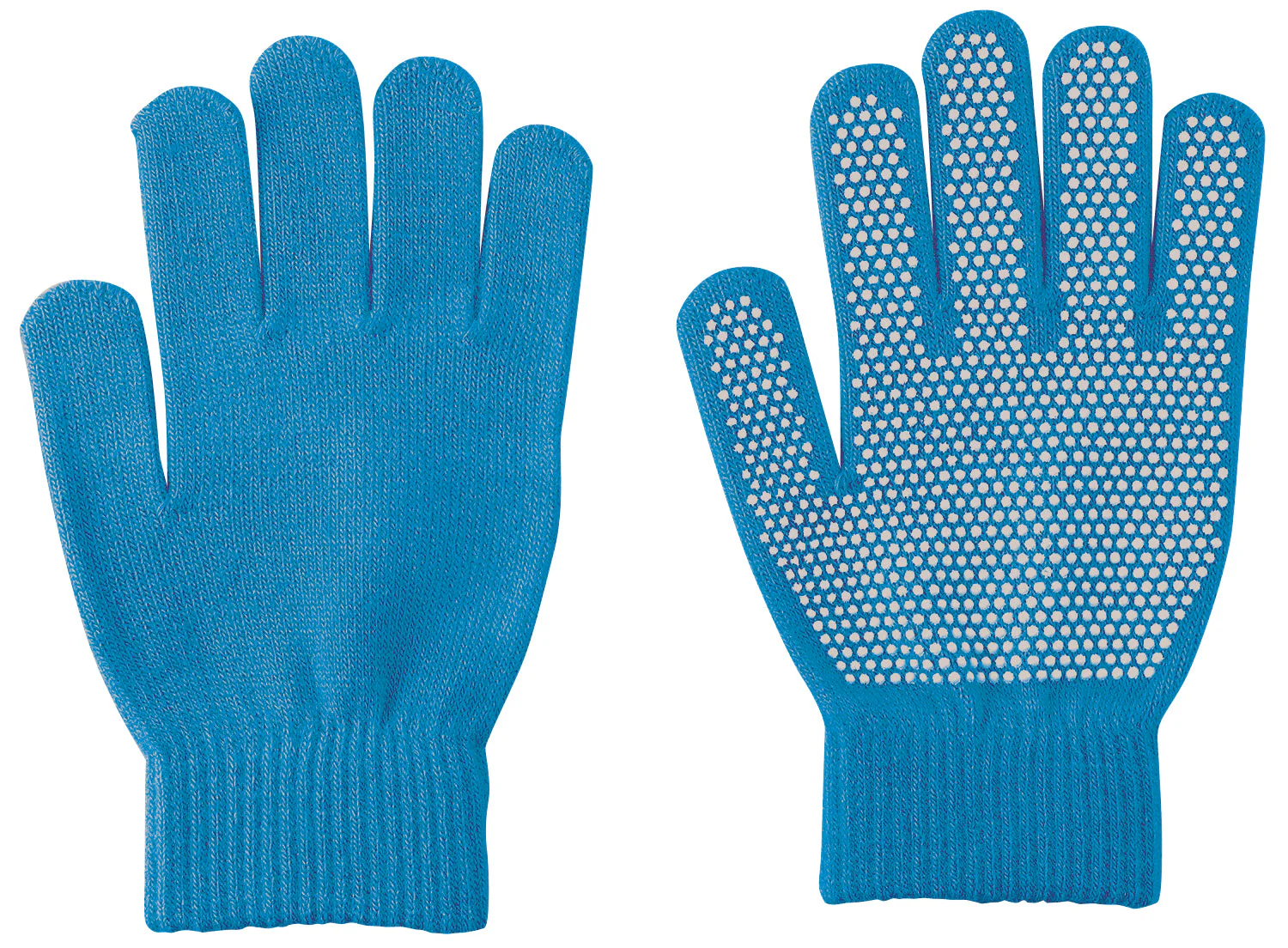 Colored stretchy gloves, large, non-slip, blue