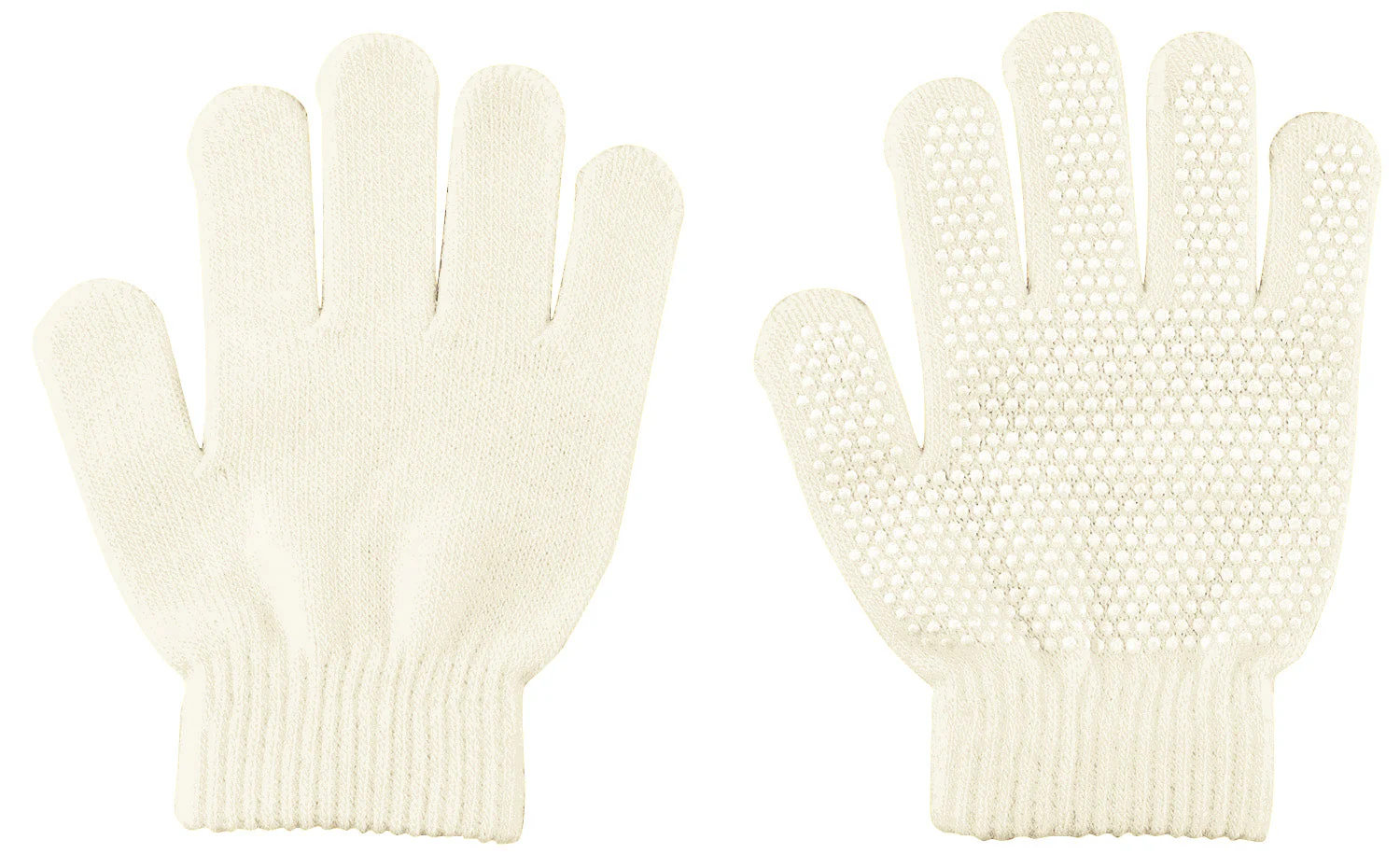 Colored growth gloves with anti-slip white