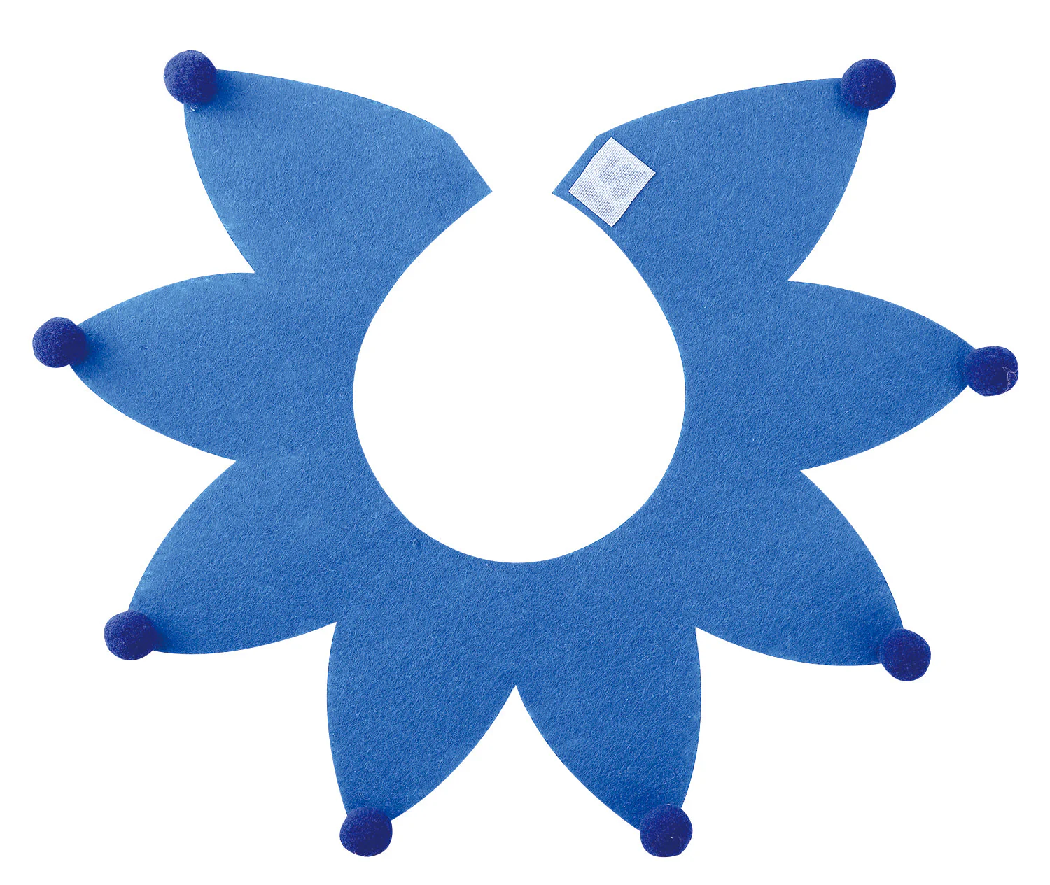 Felt collar blue