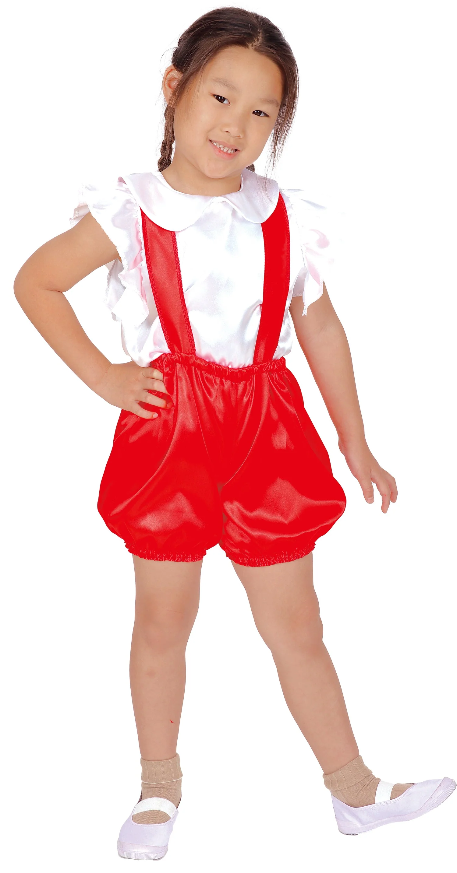 Soft satin salpette pumpkin pants C red - Image 4