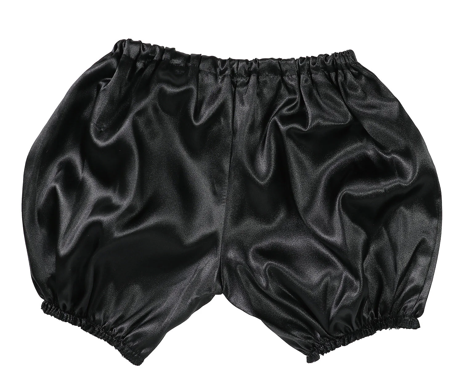 Soft satin pumpkin pants C black
