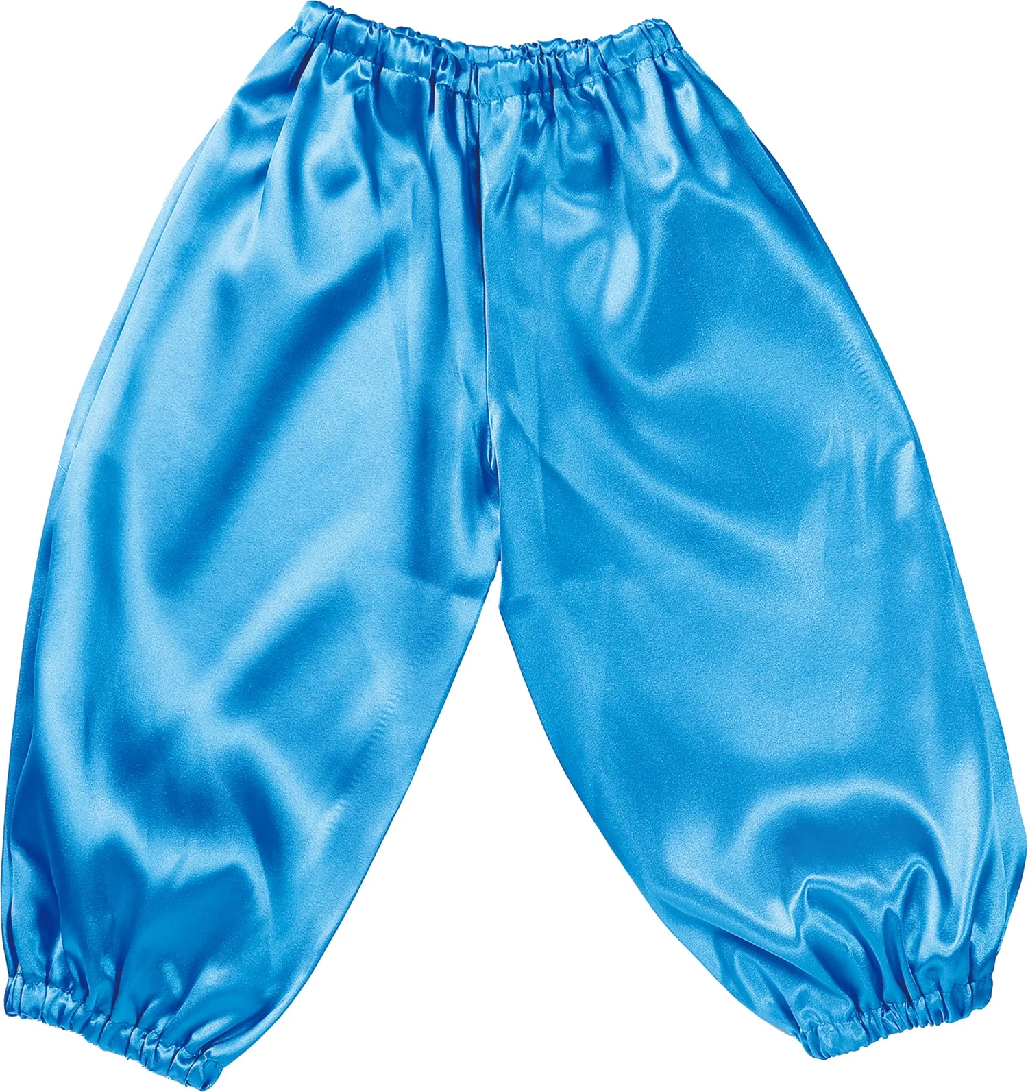 Soft satin salle pants J size blue