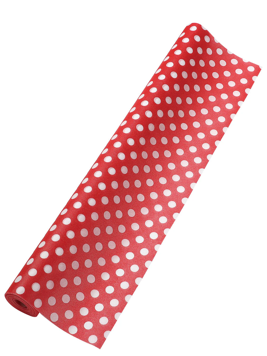 Color non-woven fabric 10m roll polka dot red