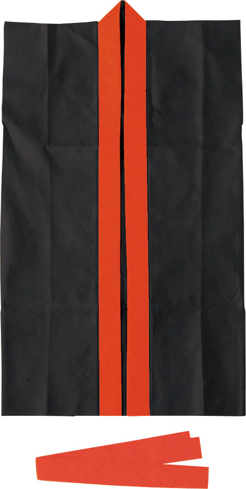 Long happy non-woven fabric black (red collar) J (with headband)