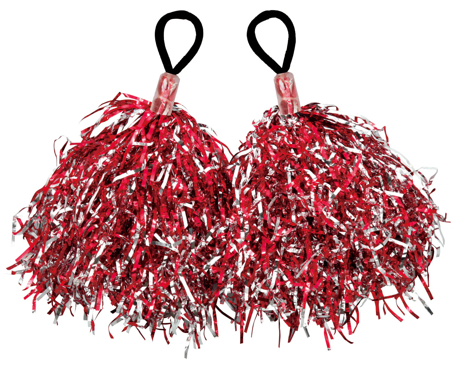 Hands-Free Pom-Pom Red Silver