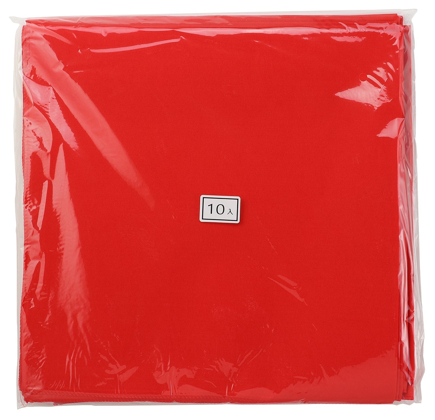 Bandana plain red 10 pieces set