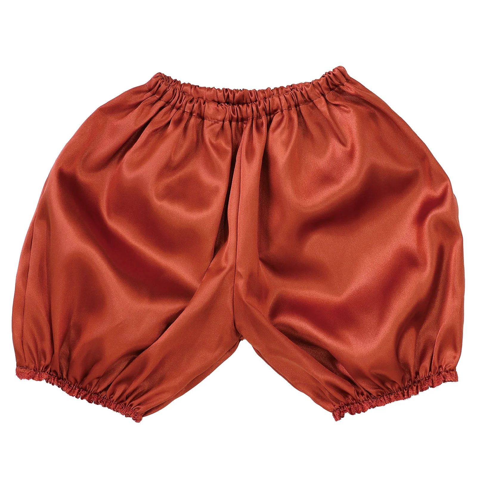 Soft satin pumpkin pants C brown