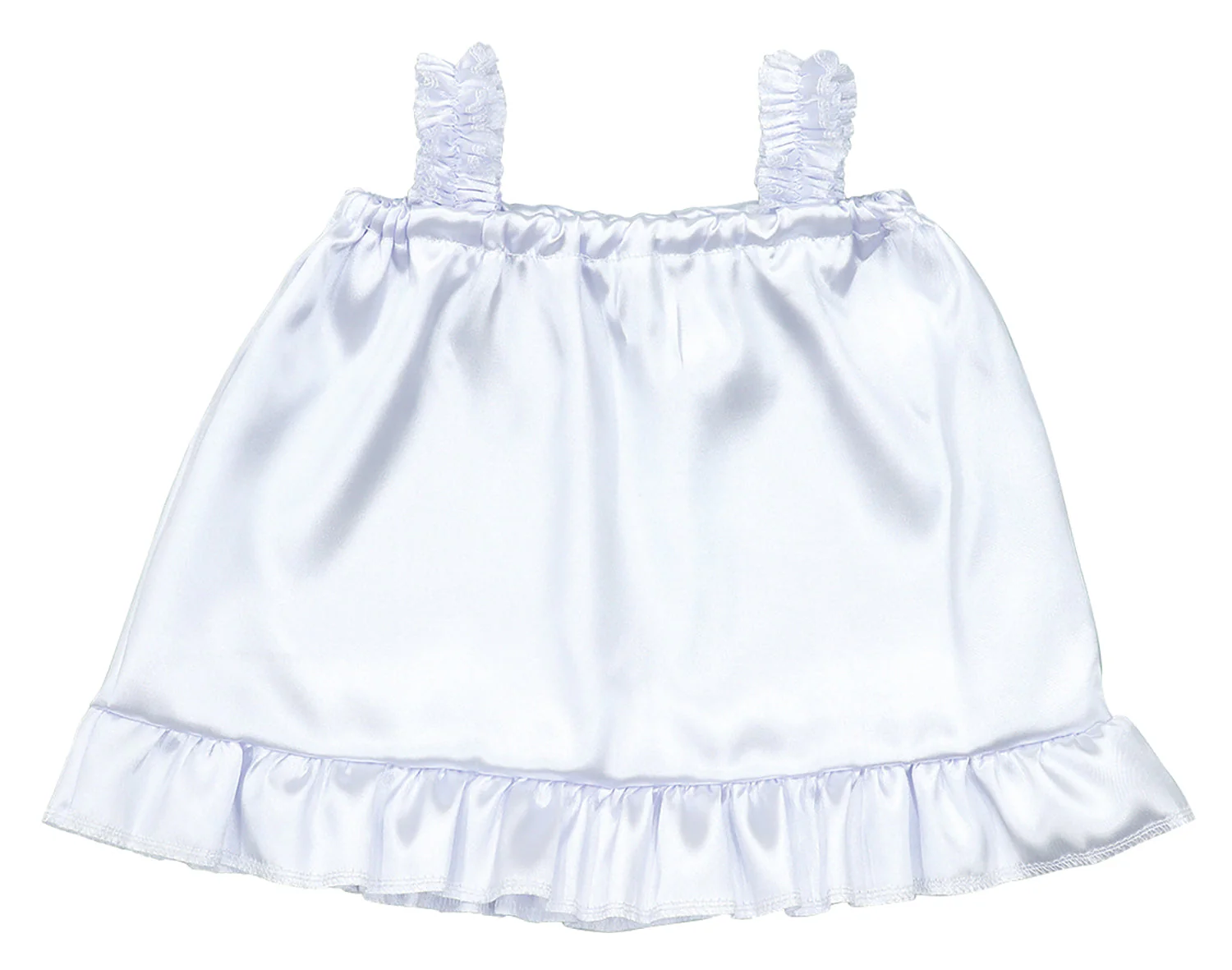 Soft satin dress white
