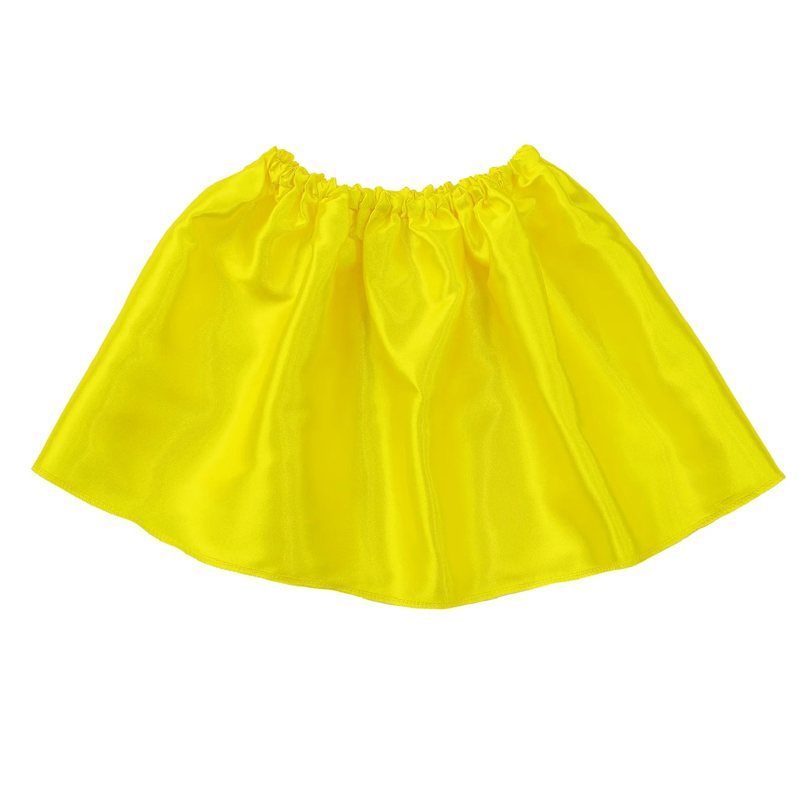 Soft satin skirt yellow