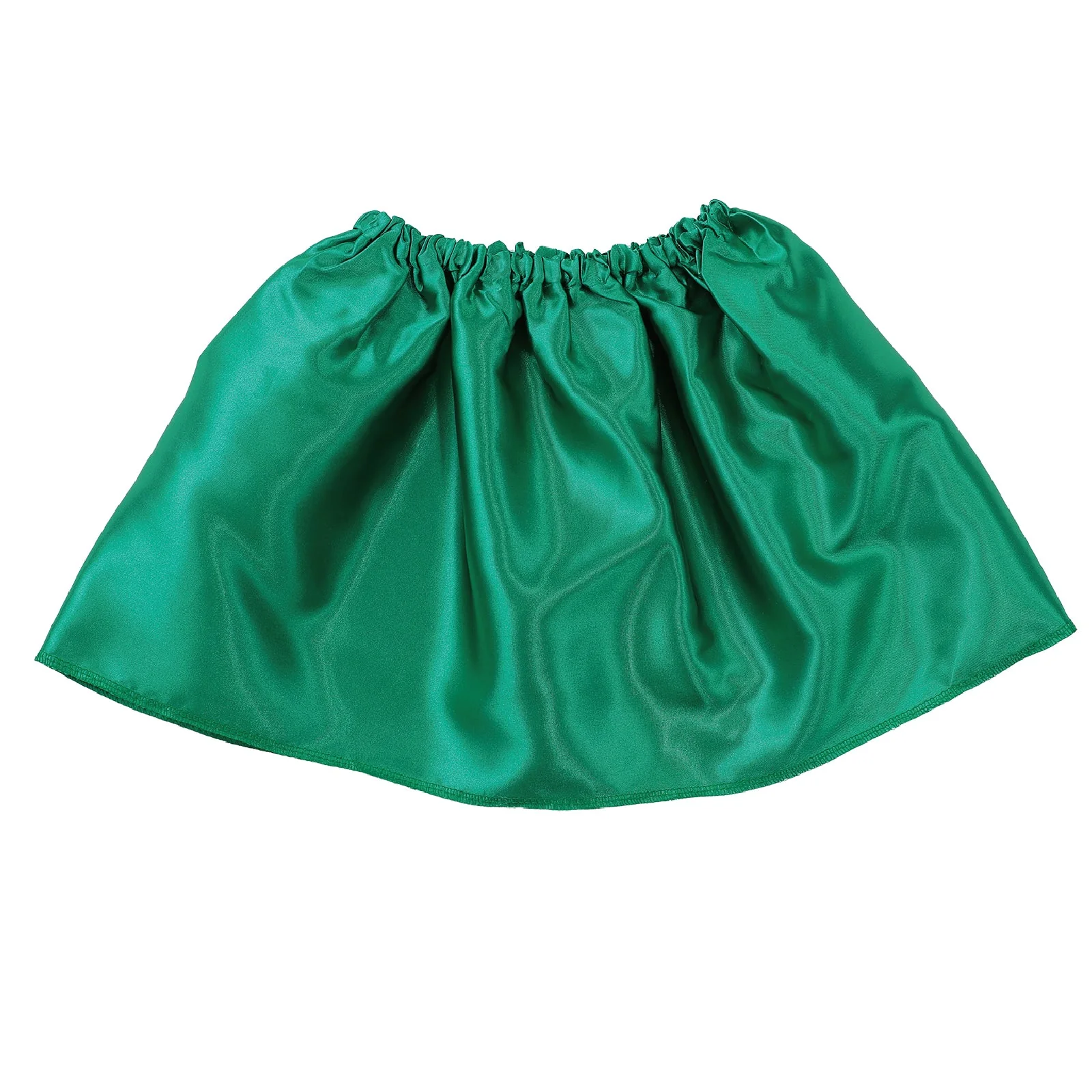 Soft satin skirt green