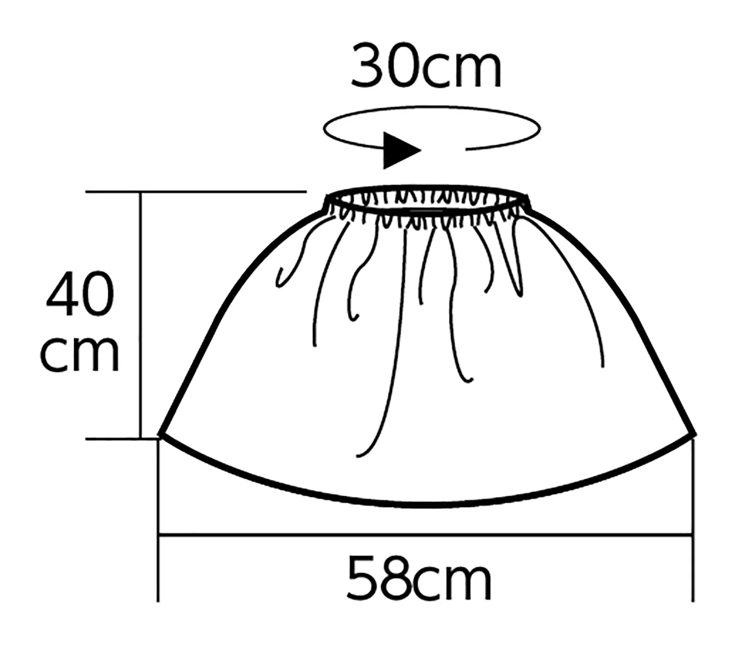 Soft satin skirt light blue - Image 2